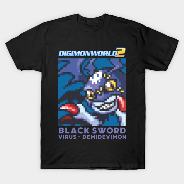 digimon world 2 black sword demidevimon T-Shirt by DeeMON